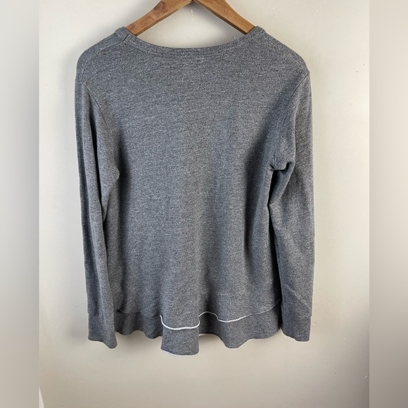 Sundry tiered pullover scoop neck sweatshirt in heathered grey size 0 XS - Picture 4 of 11